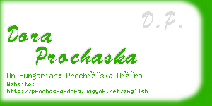 dora prochaska business card